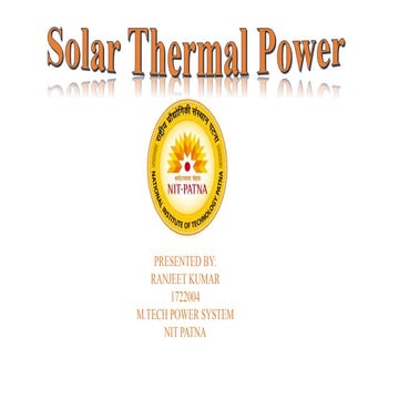 Solar thermal power