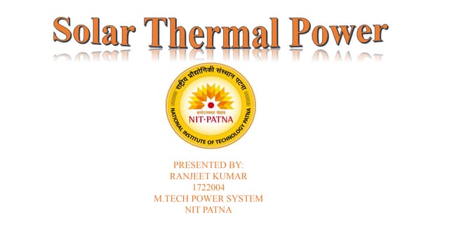 Solar thermal power