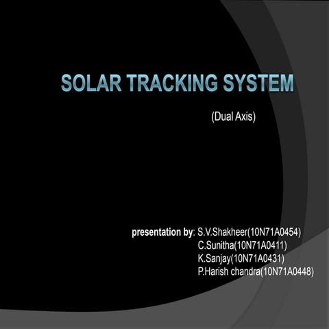 Solar tracking system