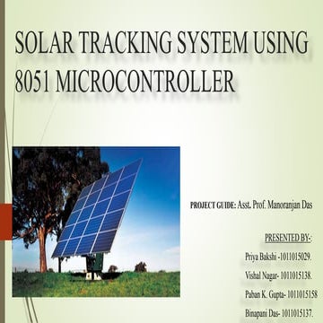 Solar tracking system using 8051 microcontroller
