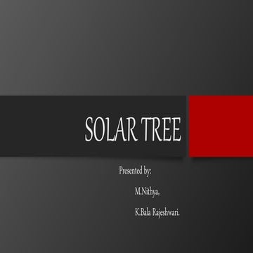 Solar tree PPT