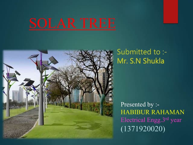 Solar tree seminar ppt 