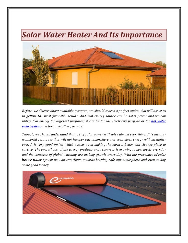 Solar water heater