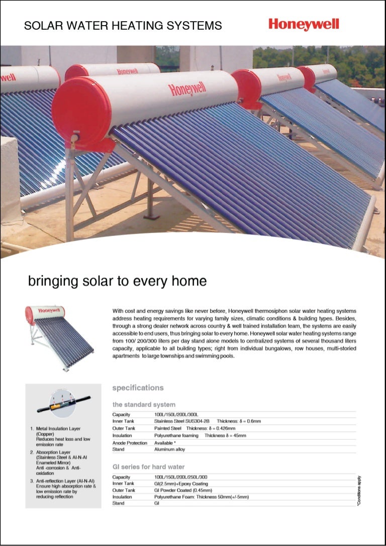 Solar water heating systems