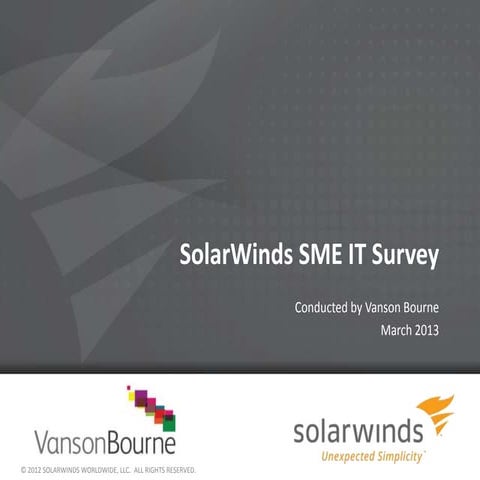 SolarWinds UK and Germany SME Survey Results - Time and Budget