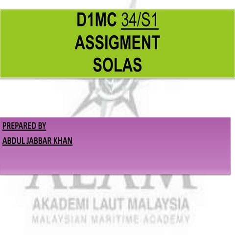 Solas  assigment