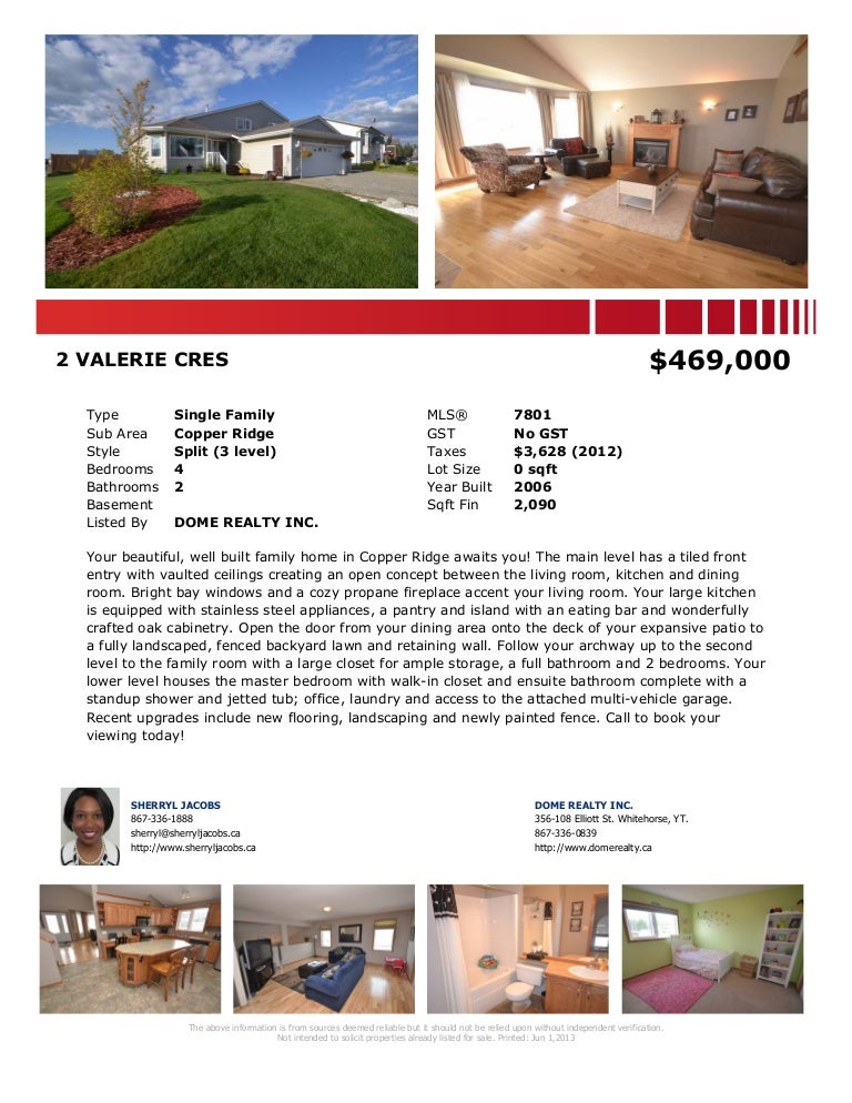 2 VALERIE CRES. WHITEHORSE REAL ESTATE YUKON REAL ESTATE
