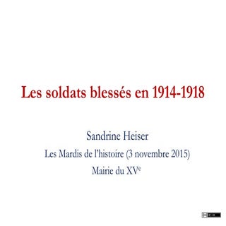 Les soldats blessés en 1914-1918