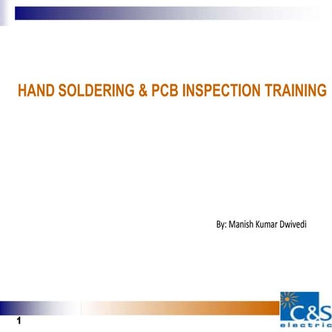 Soldering and PCB inspection  training