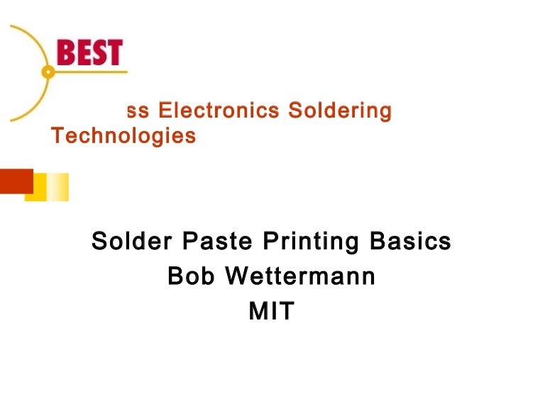 Solder paste printing basics slide share