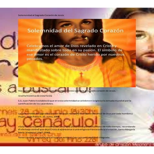 SOLEMNIDAD AL SAGRADO CORAZON DE JESUS 