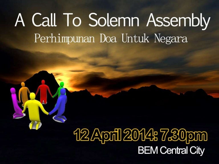 A Call For Solemn Prayer