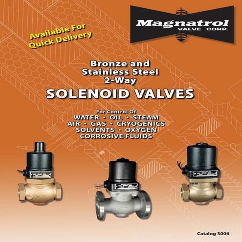 Industrial Solenoid Valves, Bronze and Stainless Steel