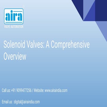 Solenoid Valves: A Comprehensive Overview