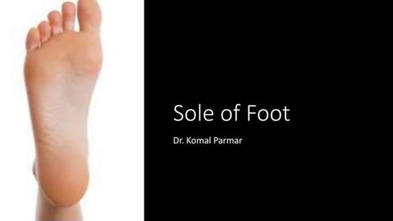 Sole of foot | PPTX
