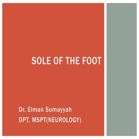 Sole of the foot