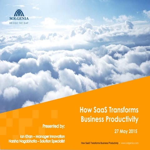 Solgenia Webinar - How SaaS Transforns Business Productivity