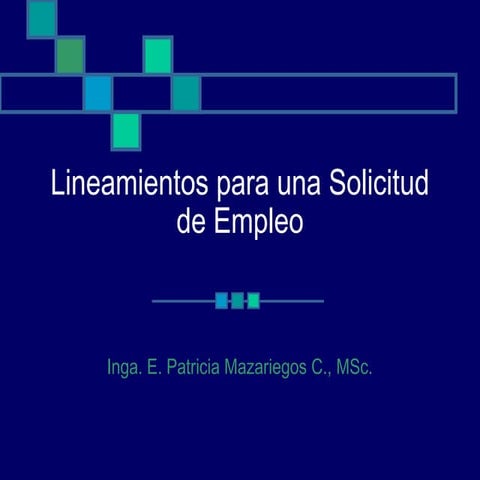 Solicitud de empleo con actividad 2.2