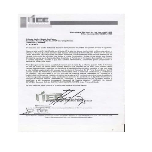 Solicitud informcioniee2009