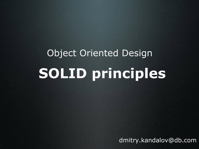 Solid principles