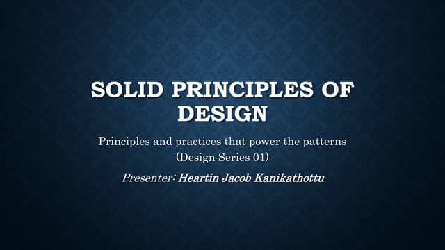 Solid Principles Of Design (Design Series 01)