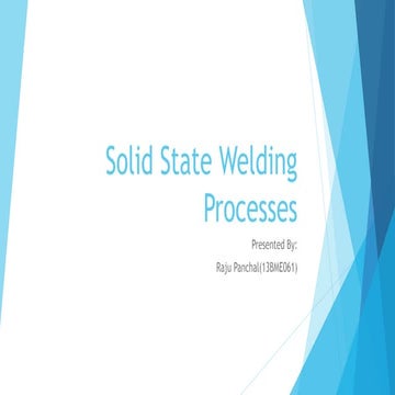 Solid state welding