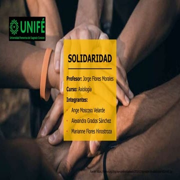EL VALOR DE LA SOLIDARIDAD | PPTX
