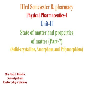 State of matter and properties  of matter (Part-7)(Solid-crystalline, Amorpho...