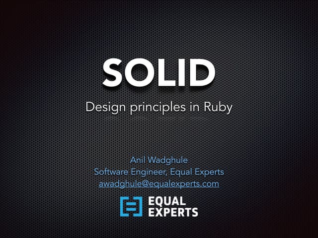 SOLID design principles in Ruby