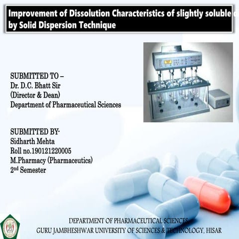 Solid dispersion technique