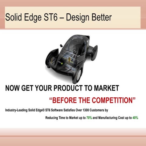 Solid edge st6 – design better by Panso Solutions