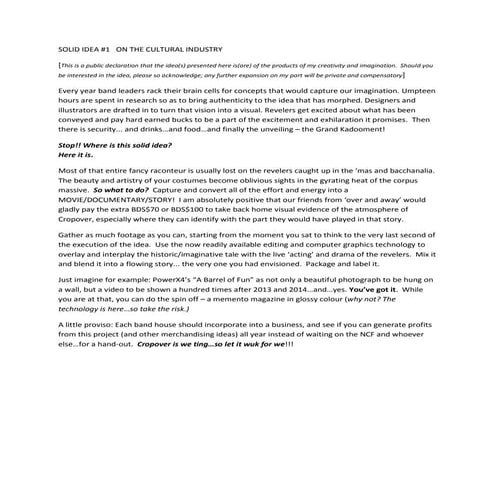 Solid idea #1 Cultural Industry Project