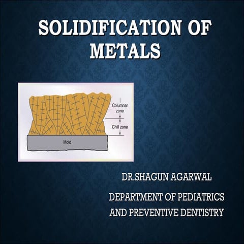 Solidification of metals