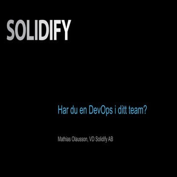 Har du en DevOps i ditt team?