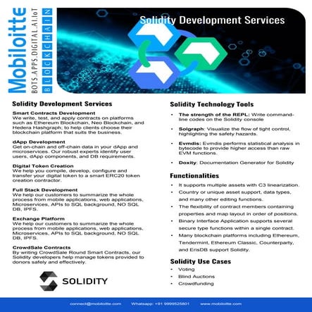 Solidity development - Mobiloitte