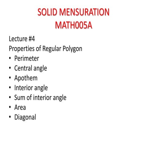 Solid mensuration lecture #4