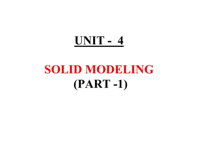 Solid modelling cg