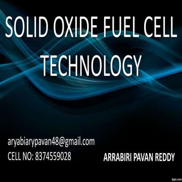 Solid oxide fuel cell technology