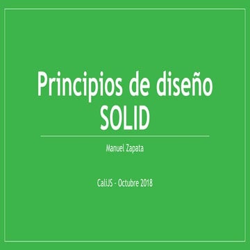 Principios de diseño SOLID