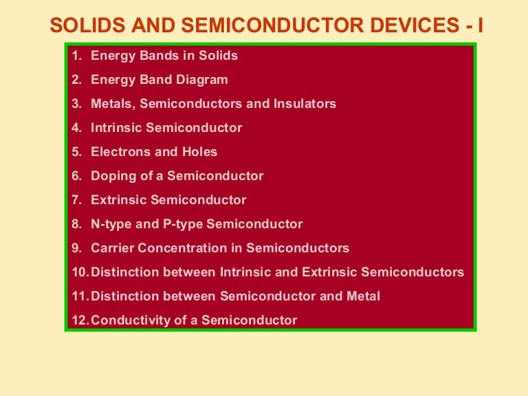Semiconductor Devices Class 12 Part1