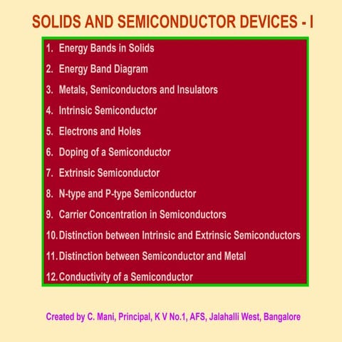 semiconductor Physics-introductory ppt-2024