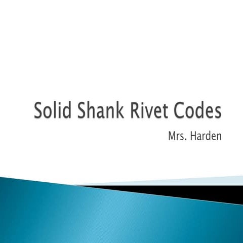 Solid Shank Rivet Codes