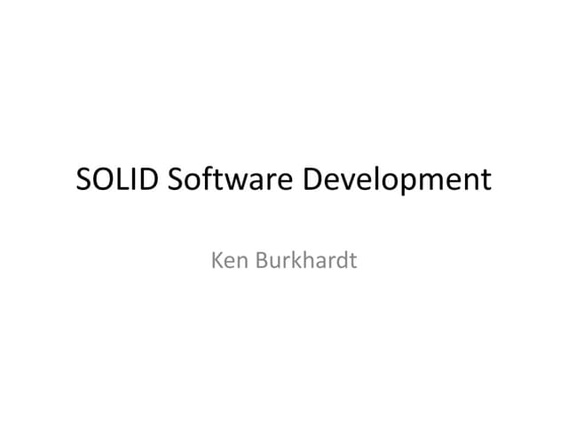 SOLID Software Principles with C#