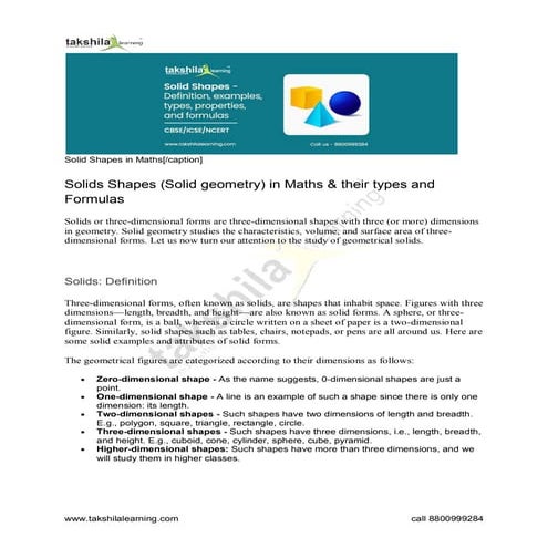 Solids Shapes _Solid geometry_ in Maths & their types and Formulas.pdf