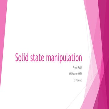 Solid state manipulation