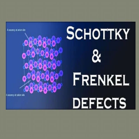 Solid state physics    (schottkey and frenkel)