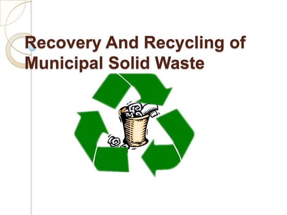 Material Recovery Facility | PPTX