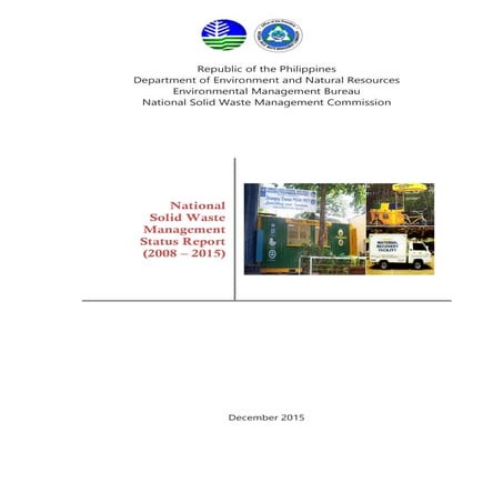 National Solid Waste Management Status Report (2008-2015)