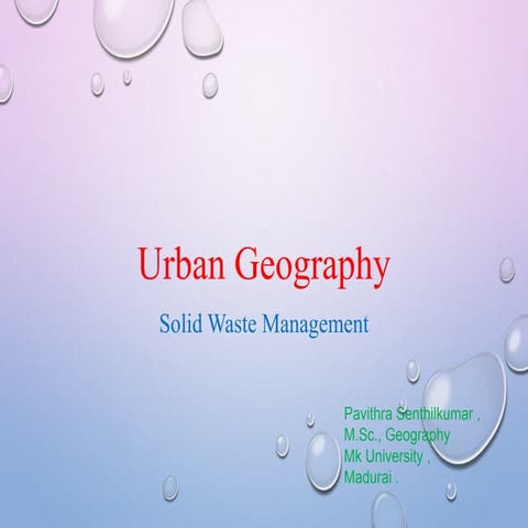 Solid waste management