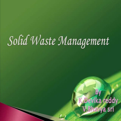 Solid waste management (my ppt)